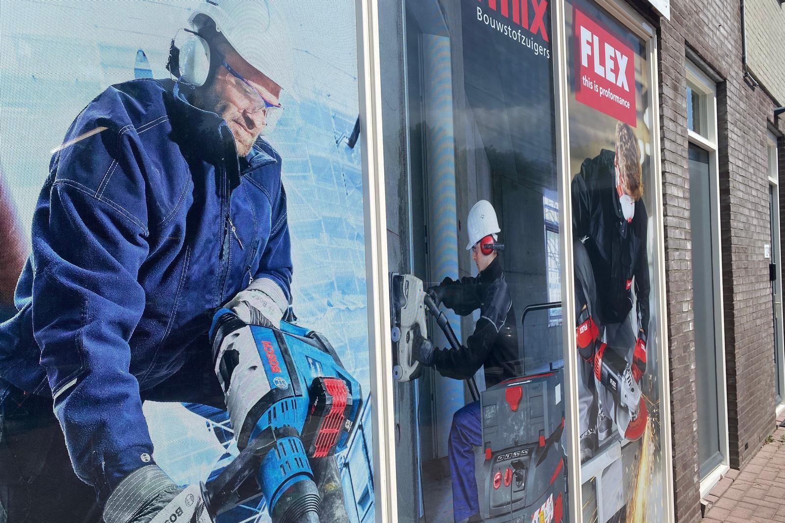 Buitenreclame volledige raambestickering voor Geerenstein Gereedschappen